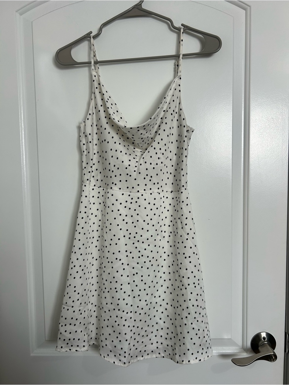 Lulu’s White Polka Dot Mini Dress size S 90s chic retro spring preppy graduation - Picture 6 of 15